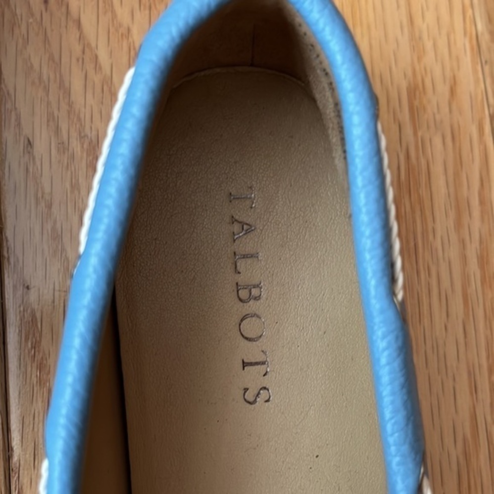 New Talbots leather blue driving loafers 6.5​ - Picture 8 of 9